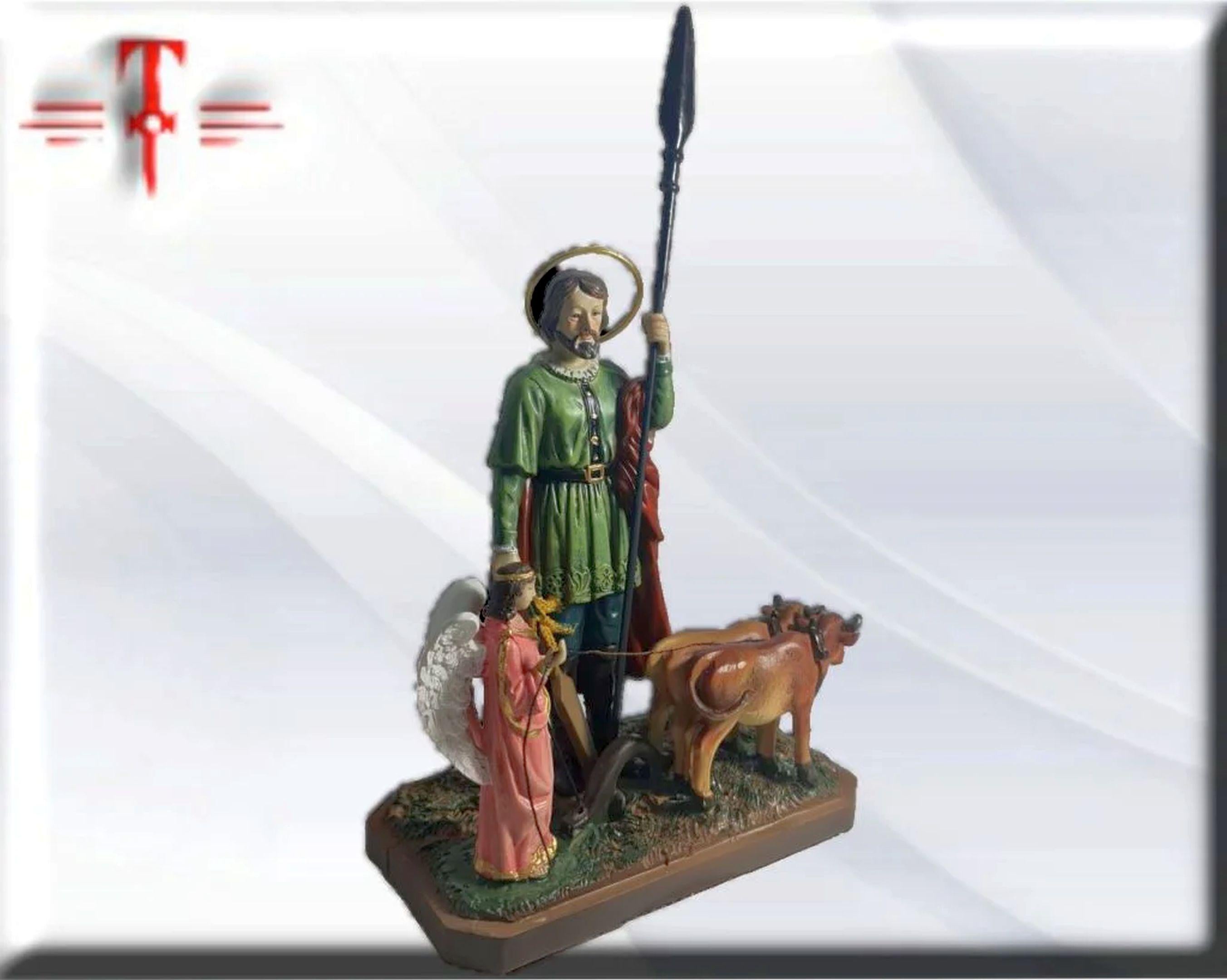 San Isidro con bueyes , Santos y Vírgenes católicos , productos Religiosos - Imagen 2
