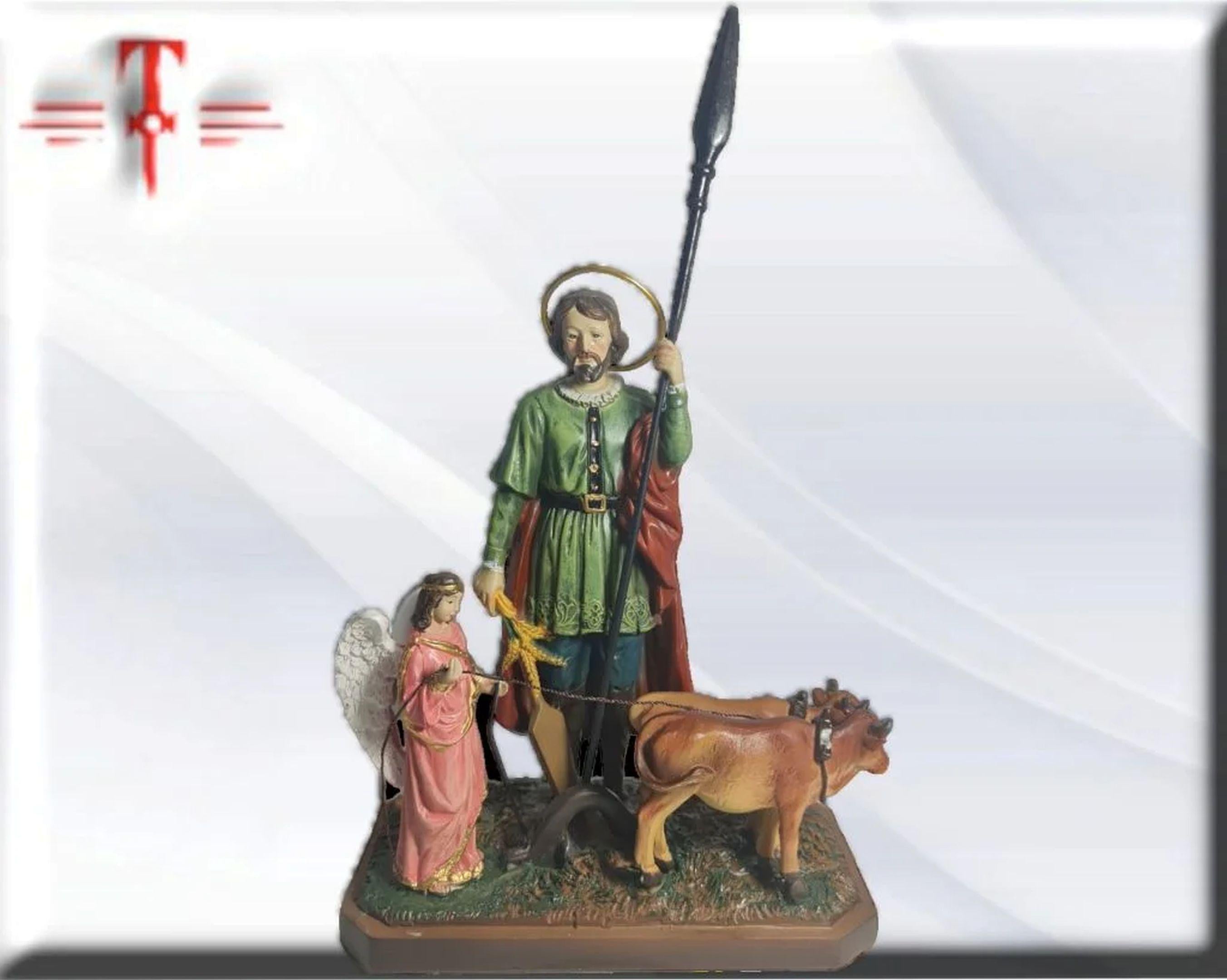San Isidro con bueyes , Santos y Vírgenes católicos , productos Religiosos - Imagen 3