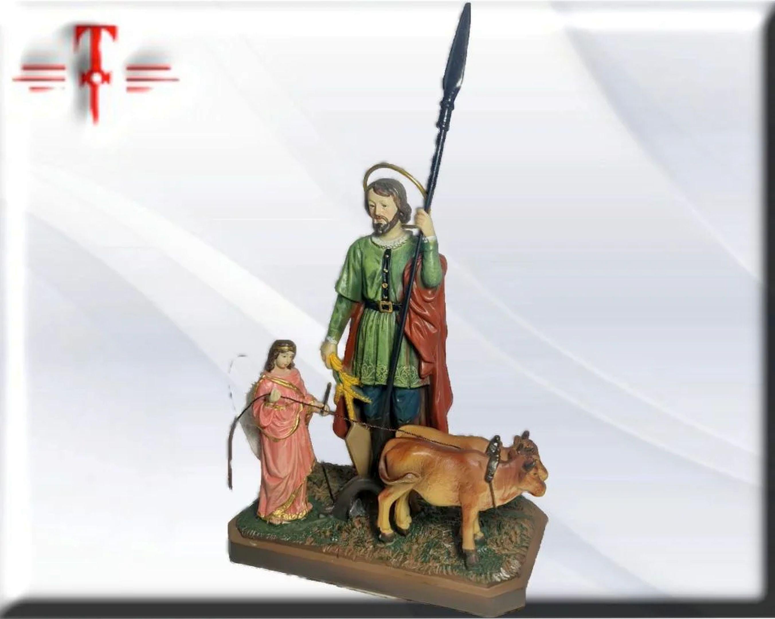 San Isidro con bueyes , Santos y Vírgenes católicos , productos Religiosos - Imagen 4