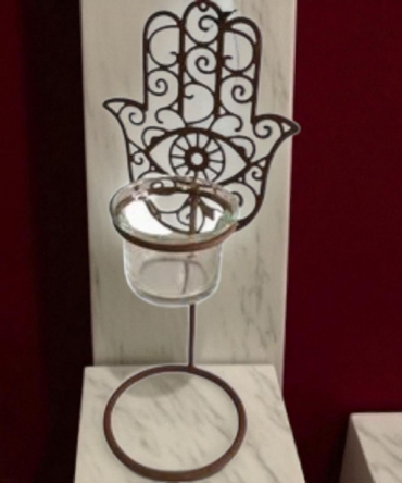 Porta velas Mano de Fatima