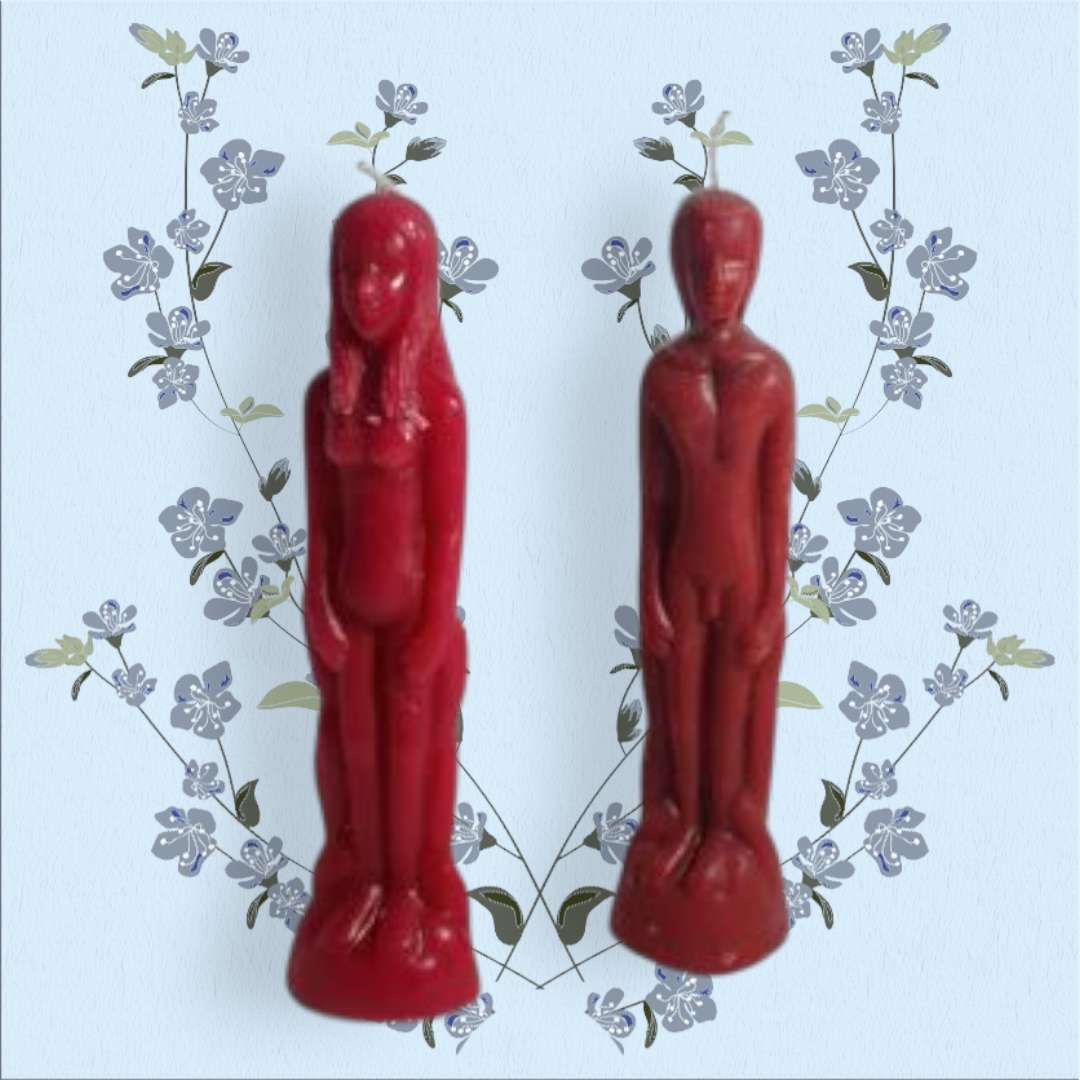 Vela cuerpo persona rojo