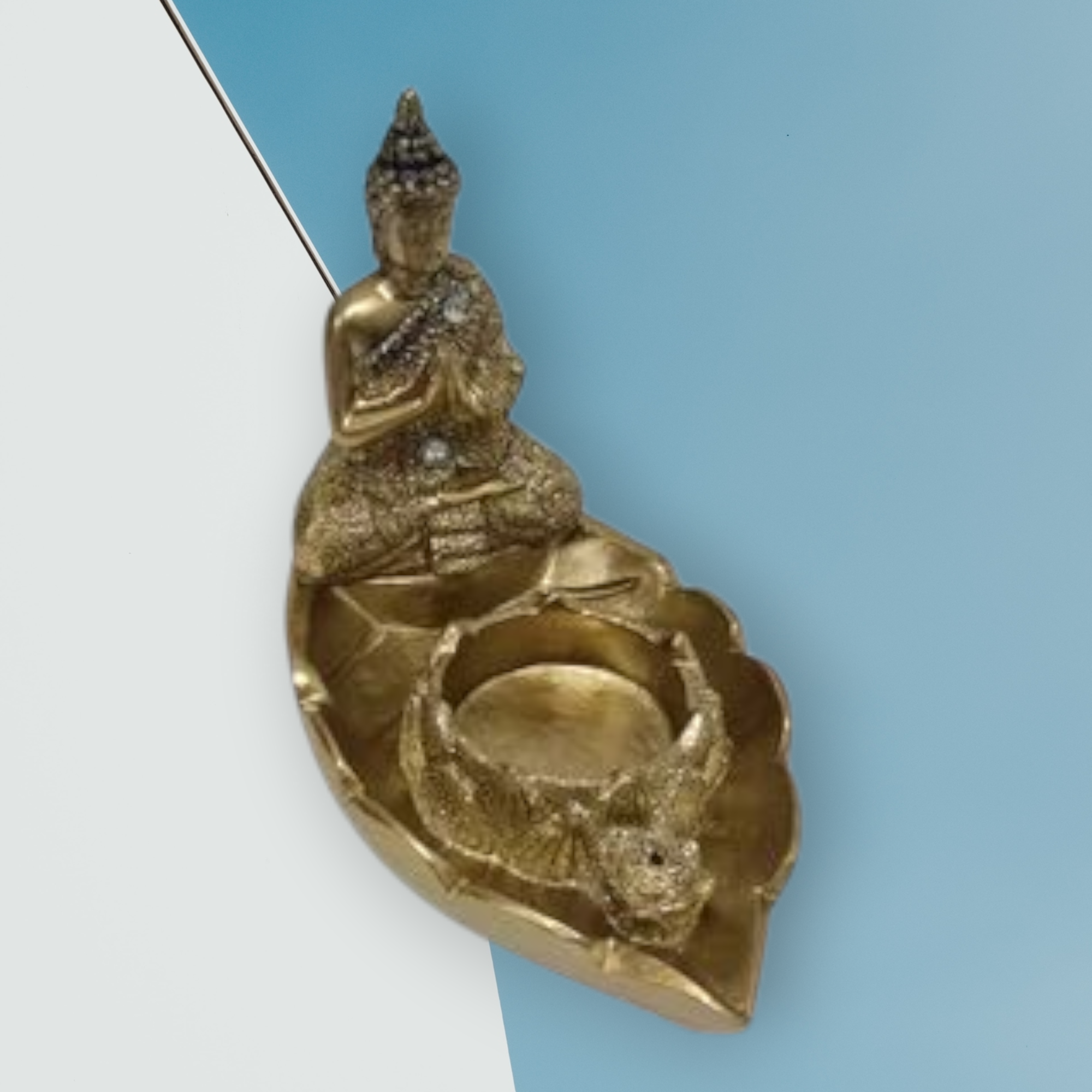 Porta velas Buda en Hoja - Imagen 2