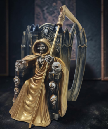 Estatua de la Santa Muerte – Figura Maciza de Resina Pintada a Mano (15 cm / 5.9")