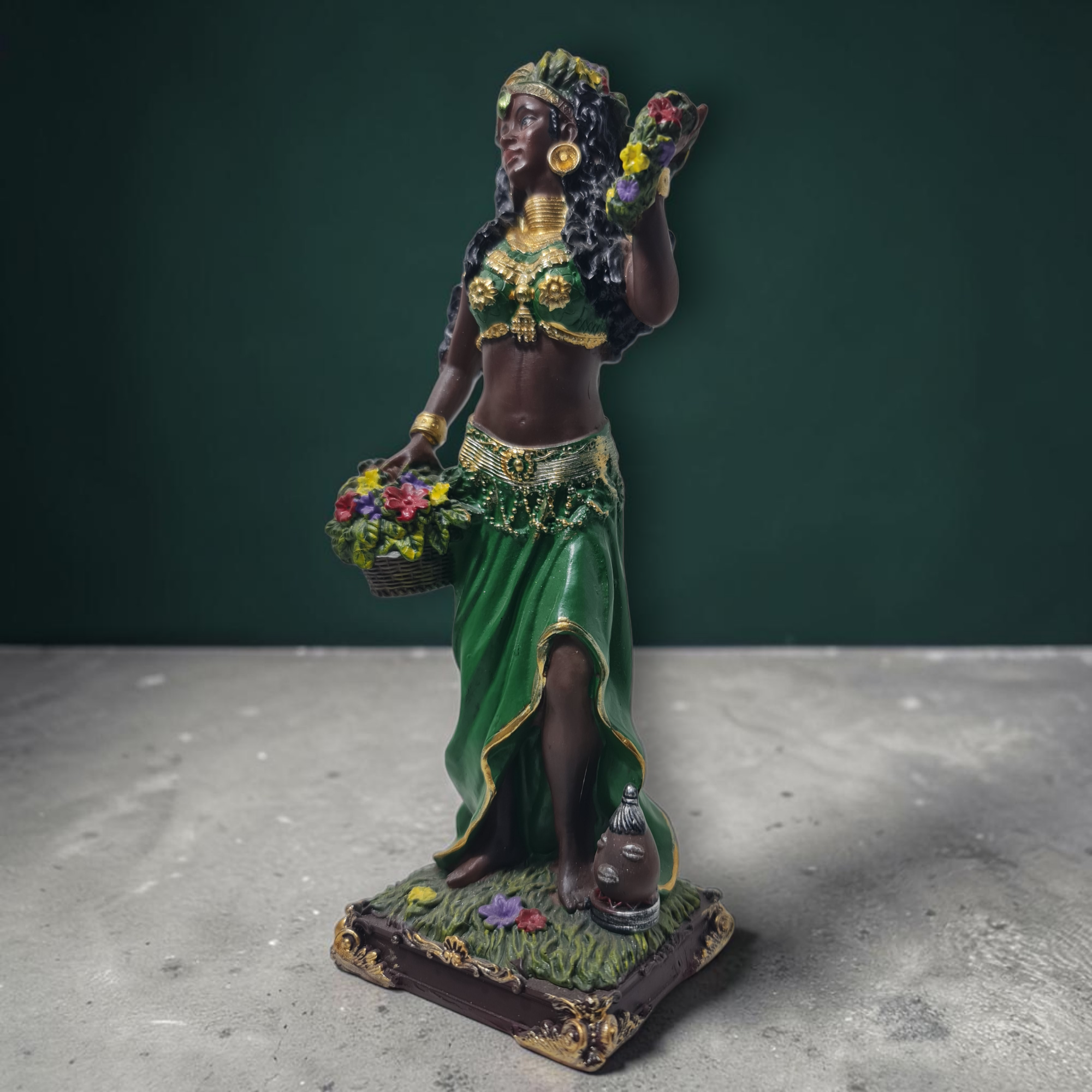 Estatua de la Orisha Aja – Figura de Resina Pintada a Mano (20 cm / 7.87") - Imagen 2
