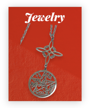 Collar Nudo de Bruja con Tetragramatón de Acero Inoxidable – Amuleto de Protección Suprema