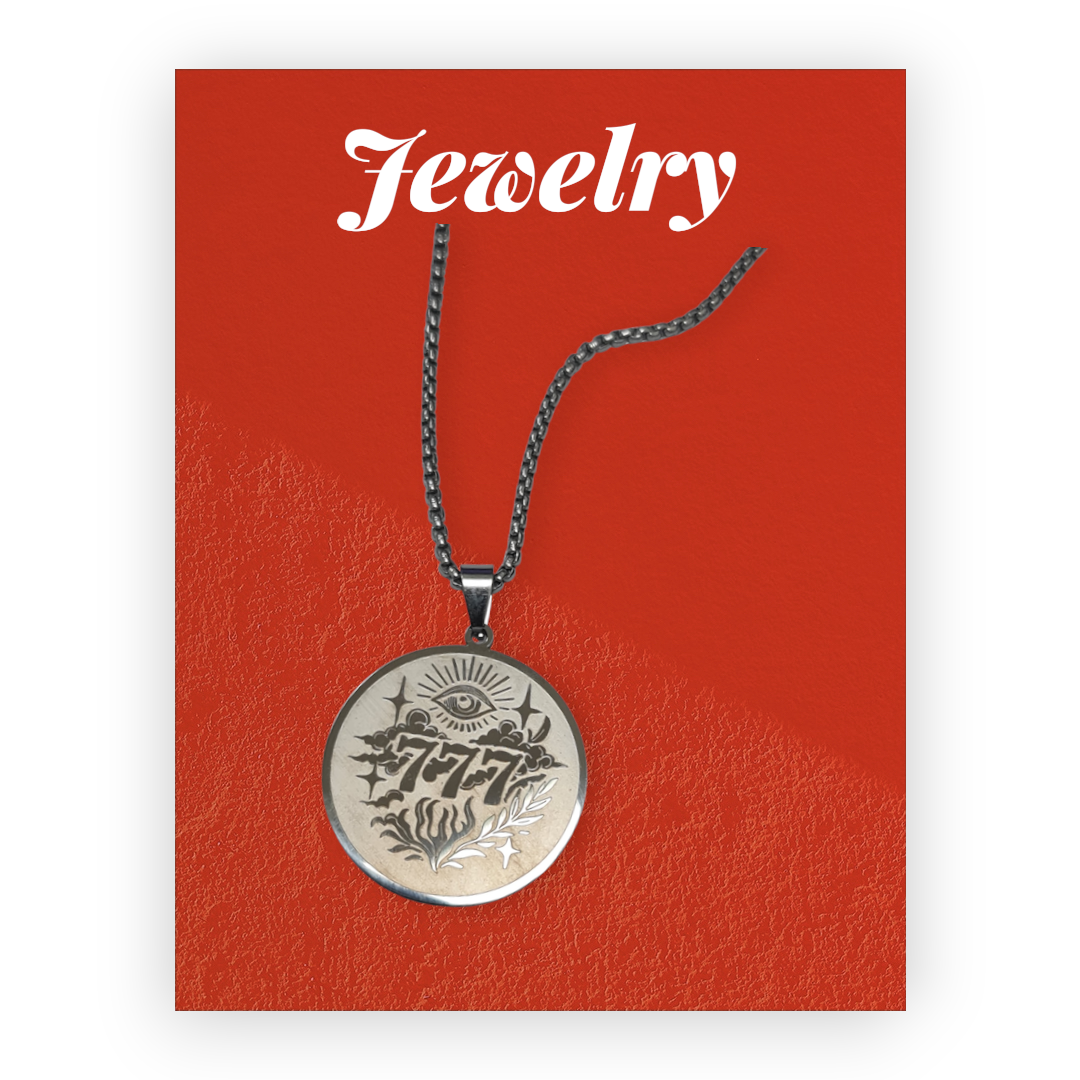 Talismán 777 de Acero para Suerte y Prosperidad – Amuleto Místico (3.5 cm) - Imagen 3