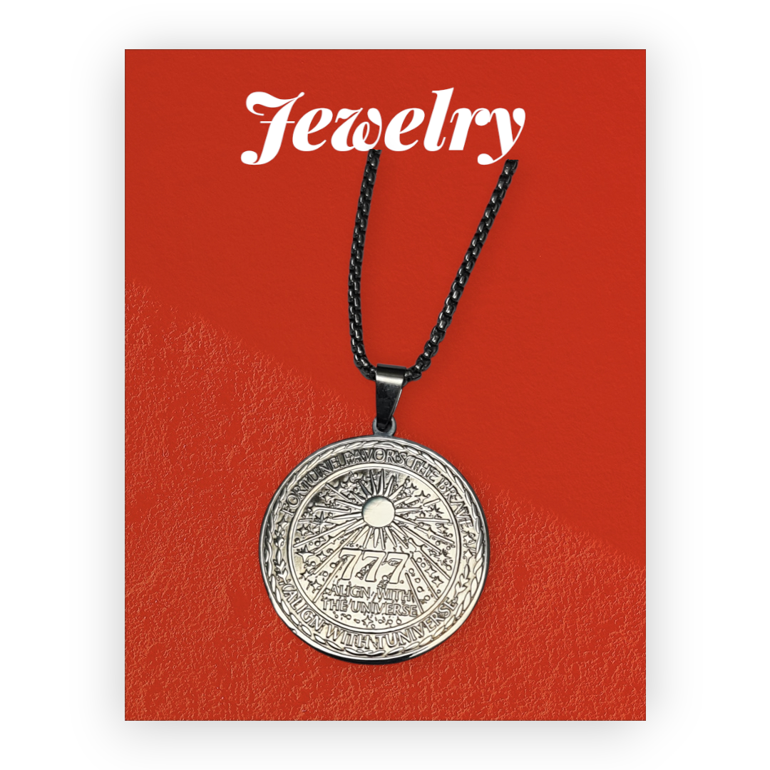 Talismán 777 de Acero para Suerte y Prosperidad – Amuleto Místico (3.5 cm) - Imagen 2